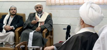 سماحته يلتقي رئيس رابطة علماء اليمن